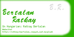 bertalan ratkay business card